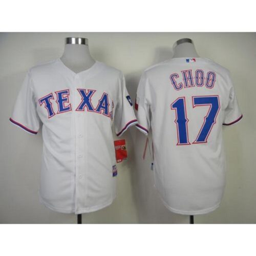 6863b62de41e4_1 Rangers #17 Shin-Soo Choo White Cool Base Stitched MLB Jersey