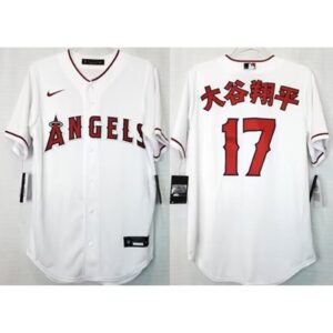 6863b656afdc4_1 Men's Los Angeles Angels #17 Shohei Ohtani White Cool Base Stitched Jersey