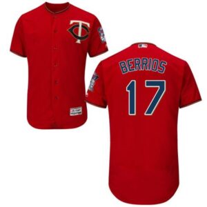6863b668885bd_1 Twins #17 Jose Berrios Red Flexbase Authentic Collection Stitched MLB Jersey