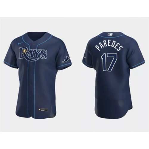 6863b67620d6e_1 Men's Tampa Bay Rays #17 Austin Meadows Navy Flex Base Stitched Jersey