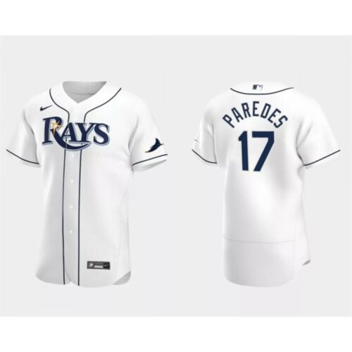 6863b67d64181_1 Men's Tampa Bay Rays #17 isaac Paredes White Flex Base Stitched Baseball Jersey