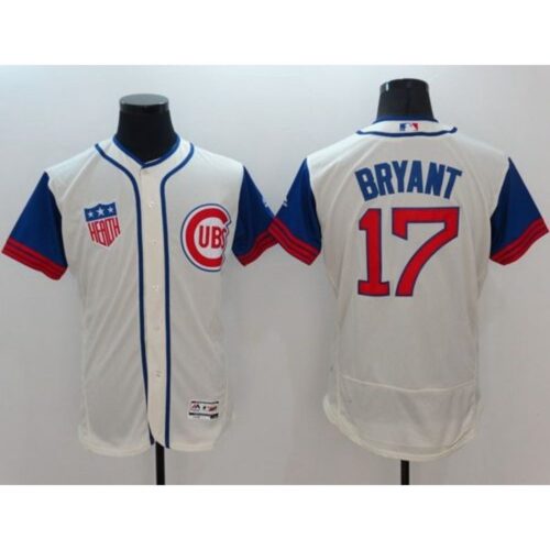 6863b699d664c_1 Cubs #17 Kris Bryant Cream/Blue Flexbase Authentic Collection 1942 Turn Back The Clock Stitched MLB Jersey