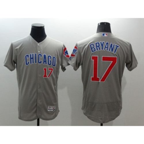 6863b6bd3665f_1 Cubs #17 Kris Bryant Grey Flexbase Authentic Collection Road Stitched MLB Jersey