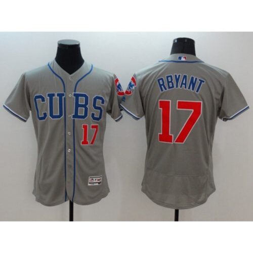 6863b6c0ac902_1 Cubs #17 Kris Bryant Grey Flexbase Authentic Collection Alternate Road Stitched MLB Jersey