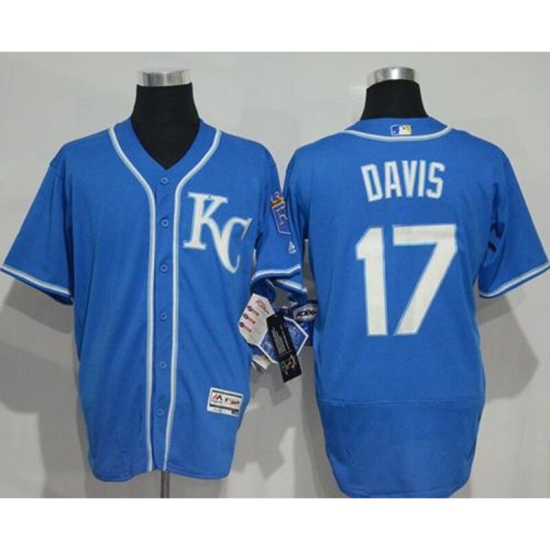 6863b6fa12e1c_1 Royals #17 Wade Davis Royal Blue Flexbase Authentic Collection Stitched MLB Jersey