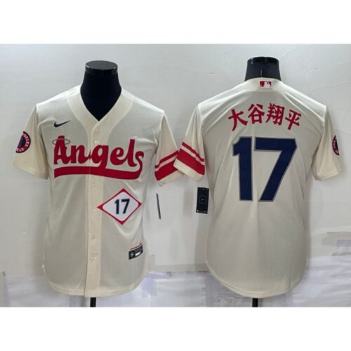 6863b7325f0d7_1 Men's Los Angeles Angels #17 Shohei Ohtani 2022 Cream City Connect Cool Base Stitched Jersey
