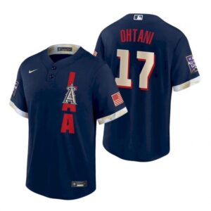 6863b7443949f_1 Men's Los Angeles Angels #17 Shohei Ohtani 2021 Navy All-Star Cool Base Stitched MLB Jersey