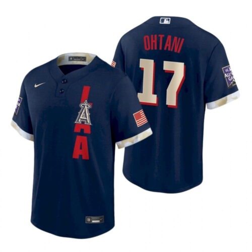 6863b7443949f_1 Men's Los Angeles Angels #17 Shohei Ohtani 2021 Navy All-Star Cool Base Stitched MLB Jersey