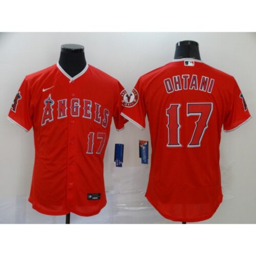 6863b74b5e104_1 Men's Los Angeles Angels #17 Shohei Ohtani Red Flex Base Stitched MLB Jersey