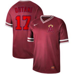6863b74ee16c4_1 Men's Los Angeles Angels #17 Shohei Ohtani Red Cooperstown Collection Legend Stitched MLB Jersey