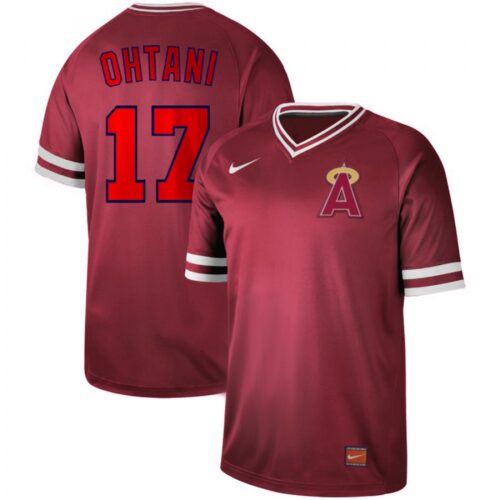 6863b74ee16c4_1 Men's Los Angeles Angels #17 Shohei Ohtani Red Cooperstown Collection Legend Stitched MLB Jersey