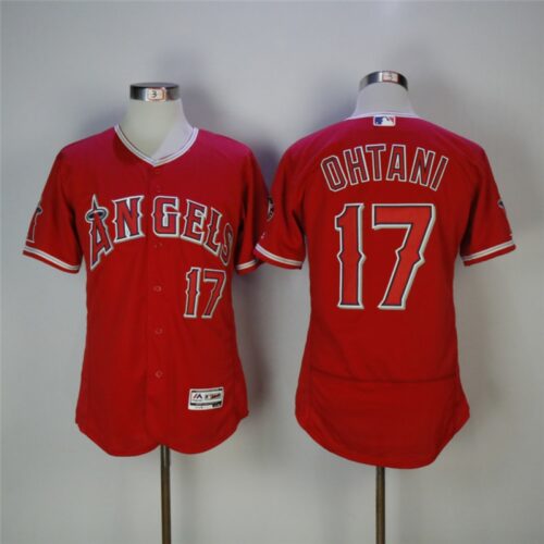 6863b7574cc15_1 Men's Los Angeles Angels #17 Shohei Ohtani Red Flexbase Stitched MLB Jersey