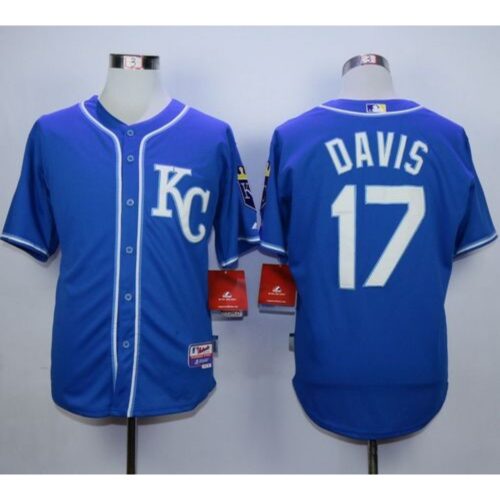 6863b7dce153e_1 Royals #17 Wade Davis Blue Alternate 2 Cool Base Stitched MLB Jersey