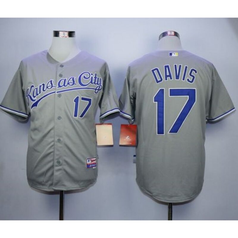 6863b7ff9b264_1 Royals #17 Wade Davis Grey Cool Base Stitched MLB Jersey