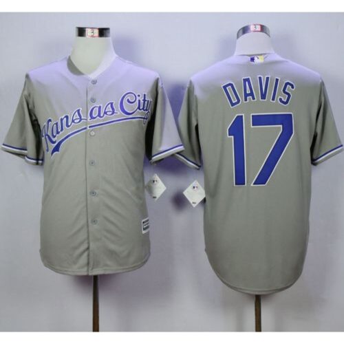 6863b80c05b88_1 Royals #17 Wade Davis Grey New Cool Base Stitched MLB Jersey