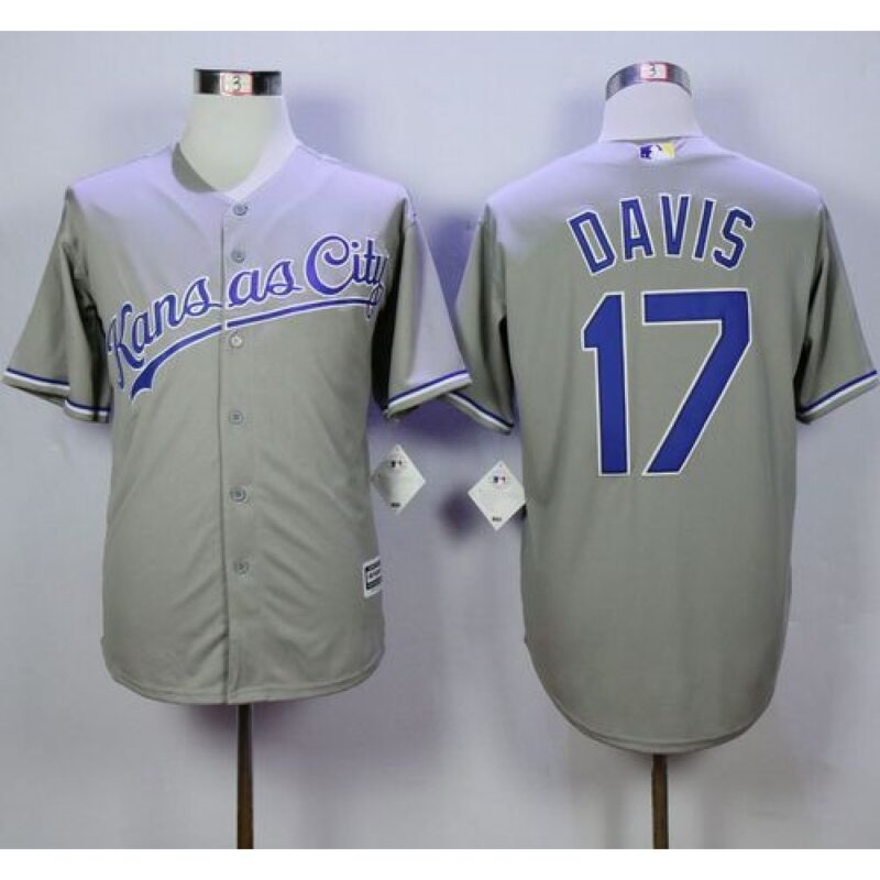 6863b80c05b88_1 Royals #17 Wade Davis Grey New Cool Base Stitched MLB Jersey