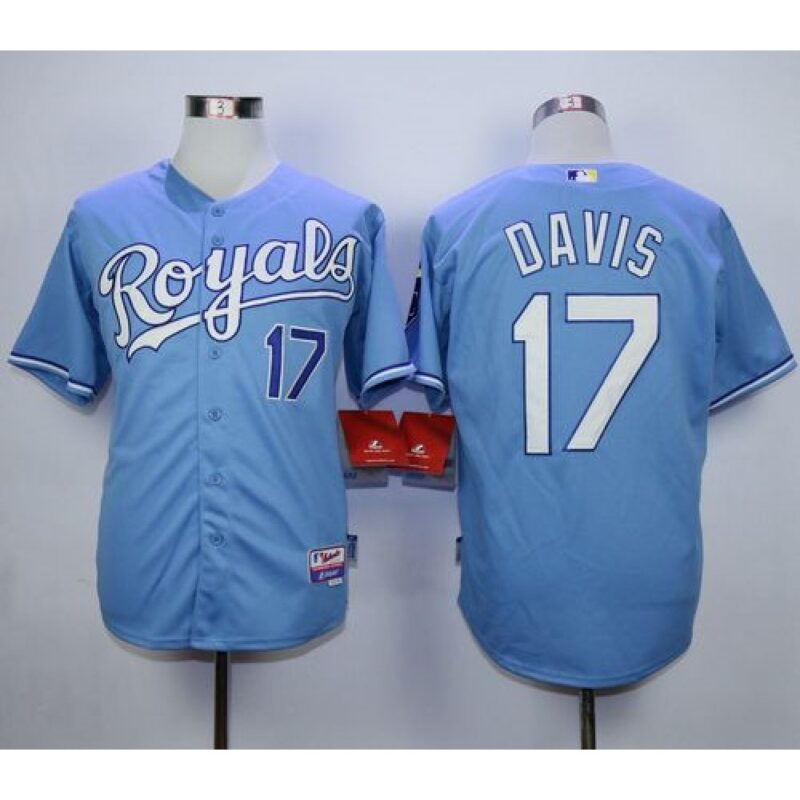 6863b80f8efc3_1 Royals #17 Wade Davis Light Blue Alternate 1 Cool Base Stitched MLB Jersey