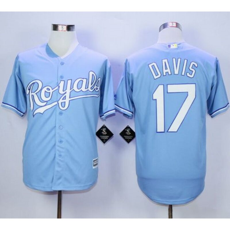 6863b81702fd8_1 Royals #17 Wade Davis Light Blue Alternate 1 New Cool Base Stitched MLB Jersey