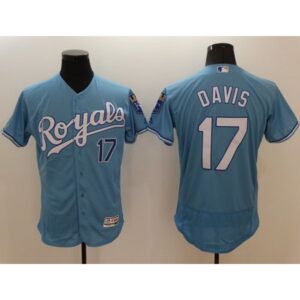 6863b81e179ed_1 Royals #17 Wade Davis Light Blue Flexbase Authentic Collection Stitched MLB Jersey