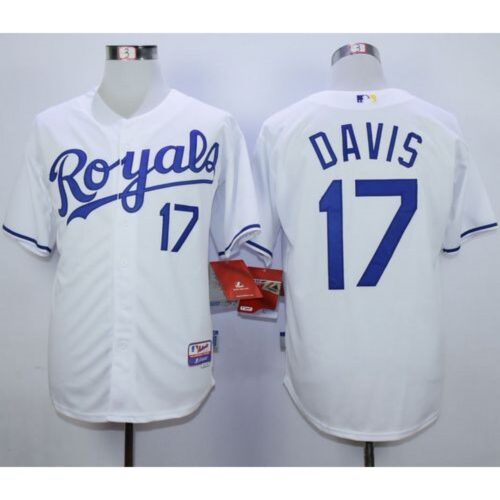 6863b82584ed9_1 Royals #17 Wade Davis White Cool Base Stitched MLB Jersey
