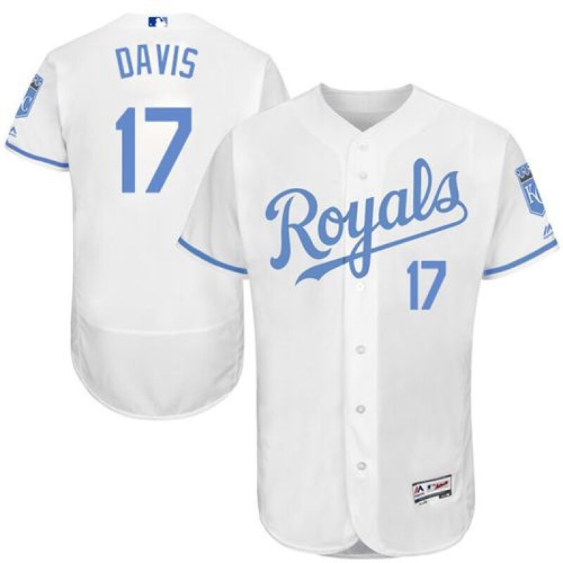 6863b82d1320a_1 Royals #17 Wade Davis White Flexbase Authentic Collection 2016 Father's Day Stitched MLB Jersey