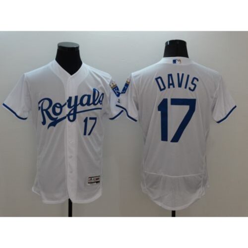 6863b83614970_1 Royals #17 Wade Davis White Flexbase Authentic Collection Stitched MLB Jersey