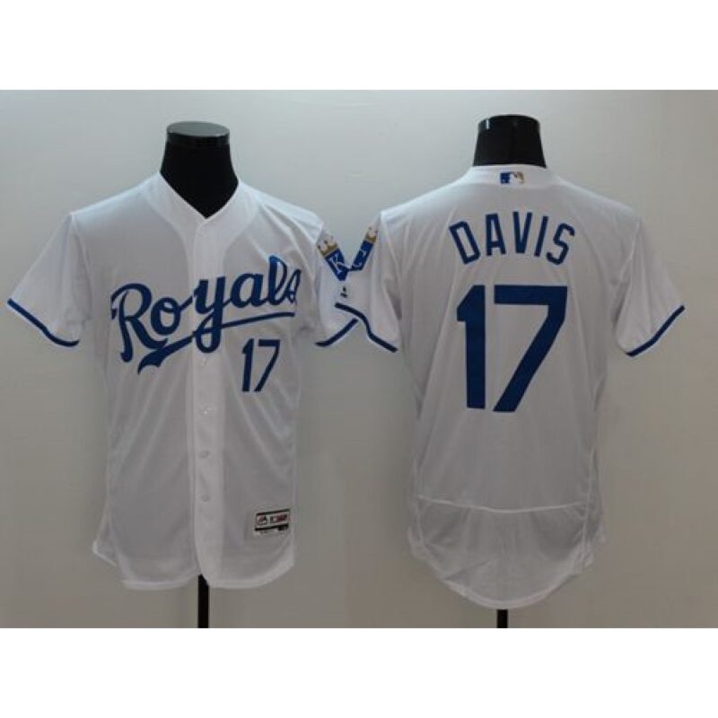 6863b83614970_1 Royals #17 Wade Davis White Flexbase Authentic Collection Stitched MLB Jersey