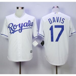 6863b83d640bb_1 Royals #17 Wade Davis White New Cool Base Stitched MLB Jersey