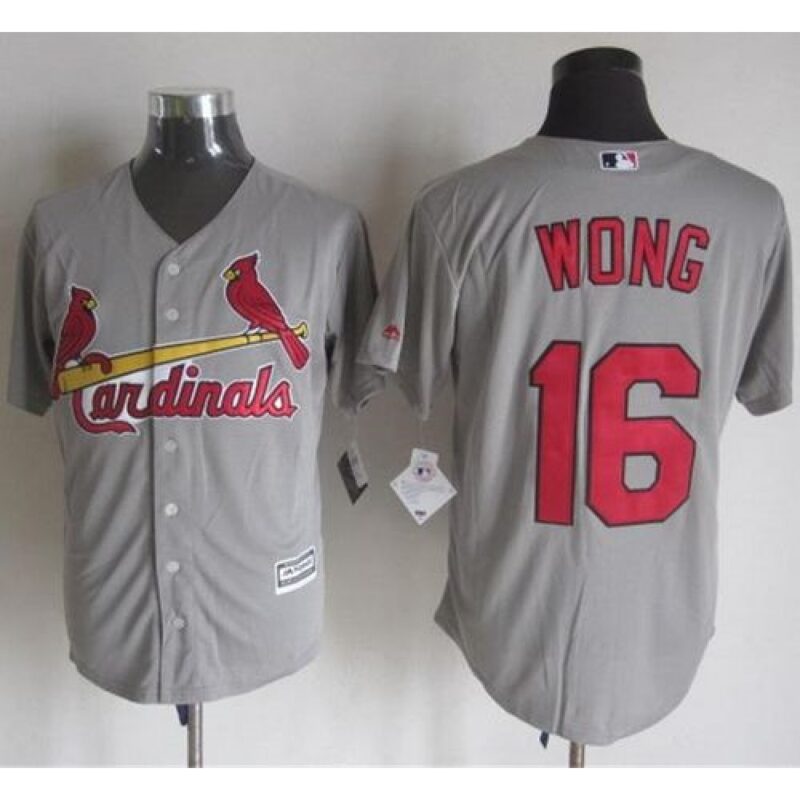 6863b87447ae5_1 Cardinals #16 Kolten Wong Grey New Cool Base Stitched MLB Jersey