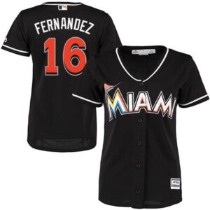 6863b8b78fb2a_1 Marlins #16 Jose Fernandez Black Women's Alternate Stitched MLB Jersey