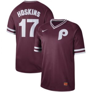 6863b8d319b10_1 Men's Philadelphia Phillies #17 Rhys Hoskins Maroon Cooperstown Collection Legend Stitched MLB Jersey
