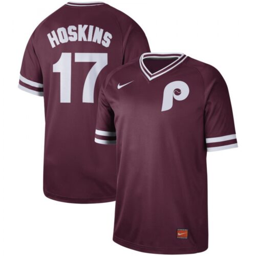 6863b8d319b10_1 Men's Philadelphia Phillies #17 Rhys Hoskins Maroon Cooperstown Collection Legend Stitched MLB Jersey