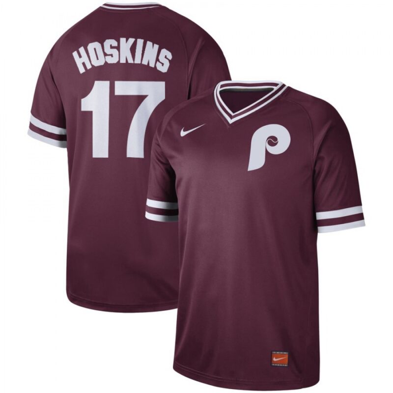6863b8d319b10_1 Men's Philadelphia Phillies #17 Rhys Hoskins Maroon Cooperstown Collection Legend Stitched MLB Jersey