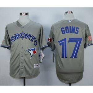 6863b908723c6_1 Blue Jays #17 Ryan Goins Grey Cool Base Stitched MLB Jersey