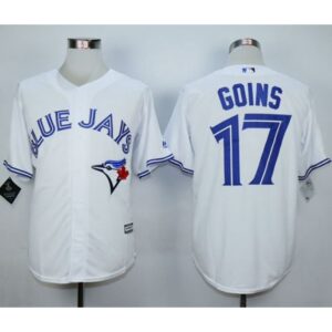 6863b93adb1f1_1 Blue Jays #17 Ryan Goins White New Cool Base Stitched MLB Jersey