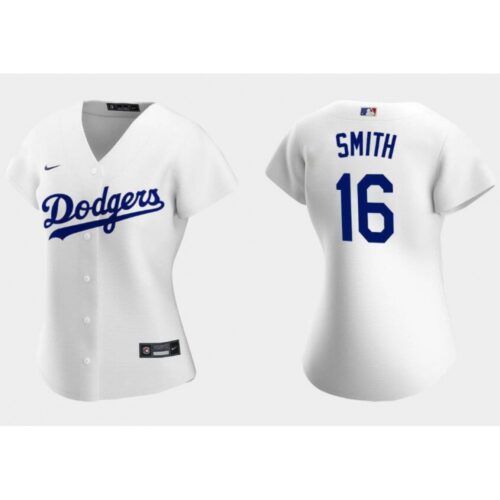 6863b94717752_1 Women's Los Angeles Dodgers #16 Will Smith White Stitched Jersey(Run Small)