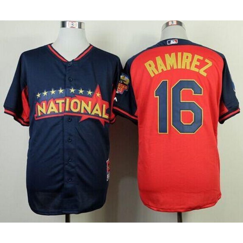 6863b9639c41a_1 Brewers #16 Aramis Ramirez Navy/Red National League 2014 All Star BP Stitched MLB Jersey