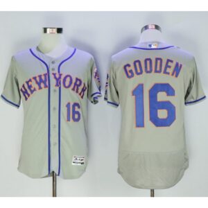 6863b976e5368_1 Mets #16 Dwight Gooden Grey Flexbase Authentic Collection Stitched MLB Jersey