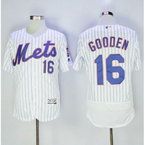 6863b97a83016_1 Mets #16 Dwight Gooden White(Blue Strip) Flexbase Authentic Collection Stitched MLB Jersey