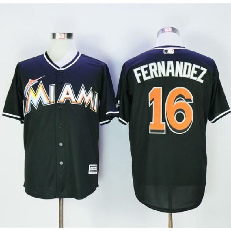 6863b99aa89bd_1 marlins #16 Jose Fernandez Black New Cool Base Stitched MLB Jersey