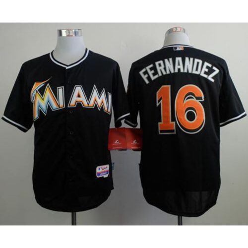 6863b99e65154_1 marlins #16 Jose Fernandez Black Alternate 2 Stitched MLB Jersey