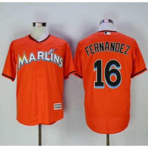 6863b9b00e68e_1 marlins #16 Jose Fernandez Orange New Cool Base Stitched MLB Jersey