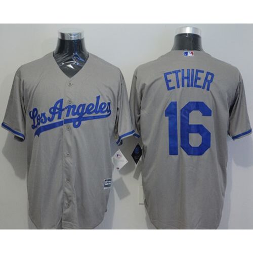6863ba0a607fb_1 Dodgers #16 Andre Ethier Grey New Cool Base Stitched MLB Jersey
