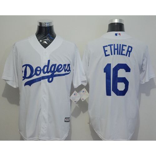6863ba156f02c_1 Dodgers #16 Andre Ethier White New Cool Base Stitched MLB Jersey