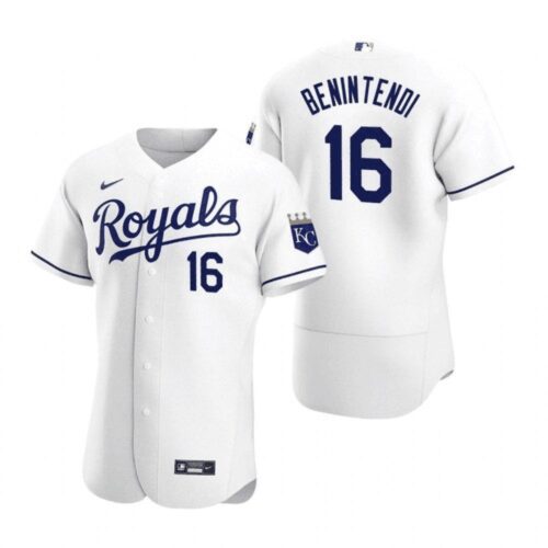 6863ba542bb2b_1 Men's Kansas City Royals #16 Andrew Benintendi White Flex Base Stitched Jersey