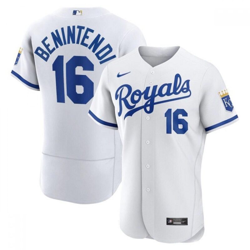 6863ba57d5850_1 Men's Kansas City Royals #16 Andrew Benintendi White Flex Base Stitched Jersey