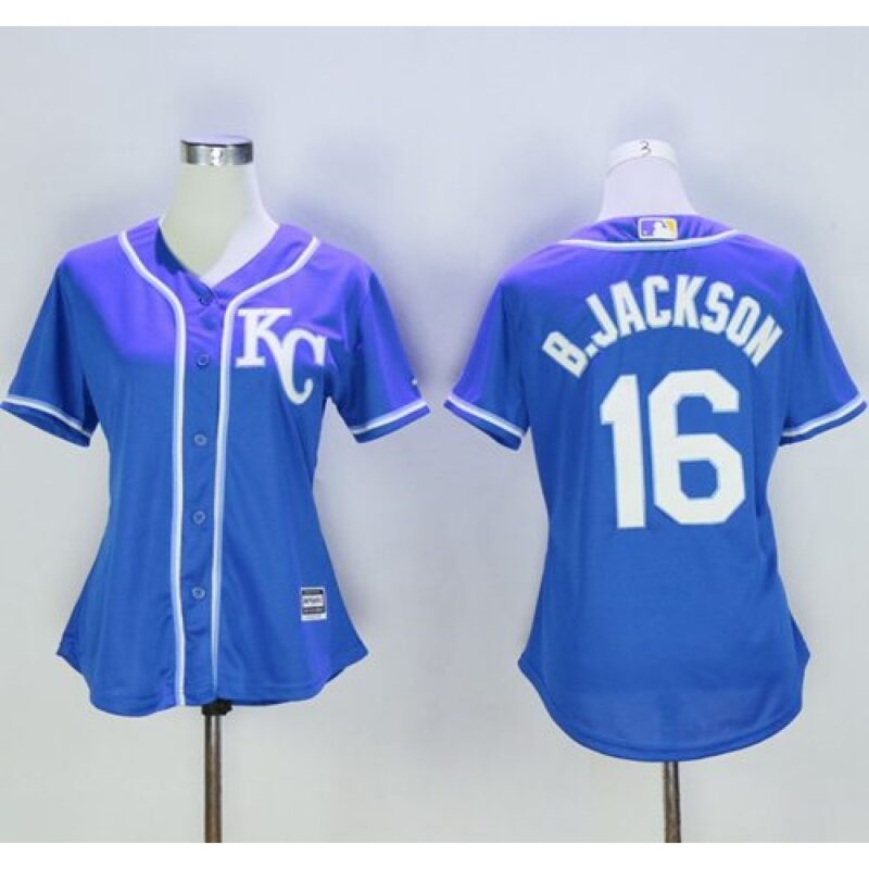 6863ba6a776a1_1 Royals #16 Bo Jackson Blue Women's Alternate 2 Stitched MLB Jersey