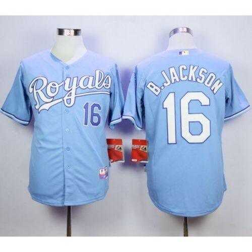 6863ba7cce6d4_1 Royals #16 Bo Jackson Light Blue 1985 Turn Back The Clock Stitched MLB Jersey