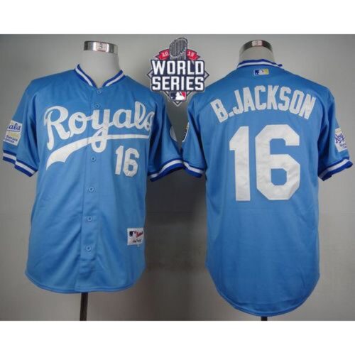 6863ba803d87a_1 Royals #16 Bo Jackson Light Blue 1985 Turn Back The Clock W/2015 World Series Patch Stitched MLB Jersey