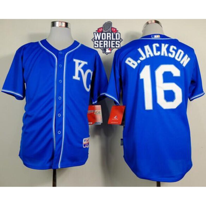 6863ba870fda9_1 Royals #16 Bo Jackson Light Blue Alternate 2 Cool Base W/2015 World Series Patch Stitched MLB Jersey
